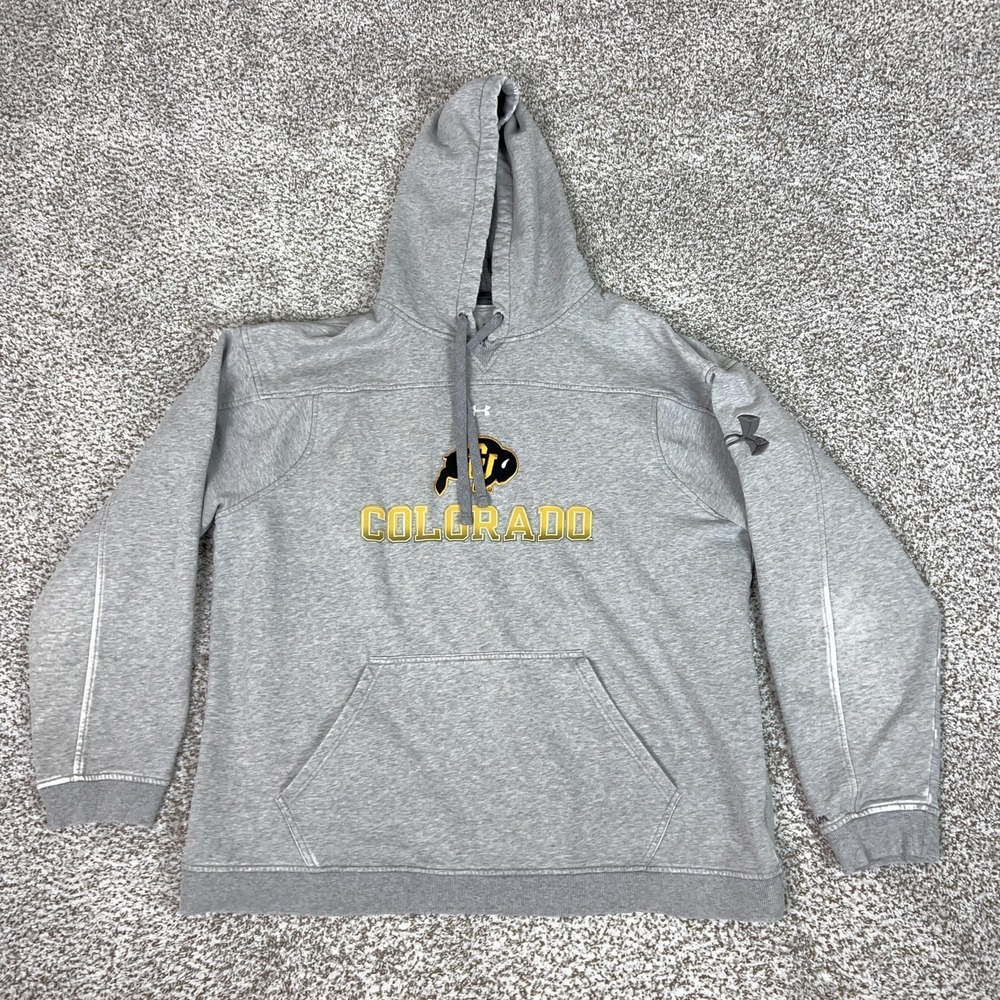 Colorado Buffaloes Sweatshirt Hoodie Mens 2XL‎ Gray NCAA Under Armour College